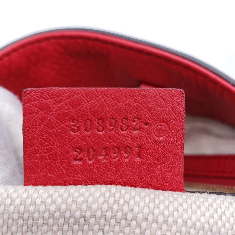 100% Authentic Gucci Soho Medium Red Shoulder Bag - Picture 13 of 16